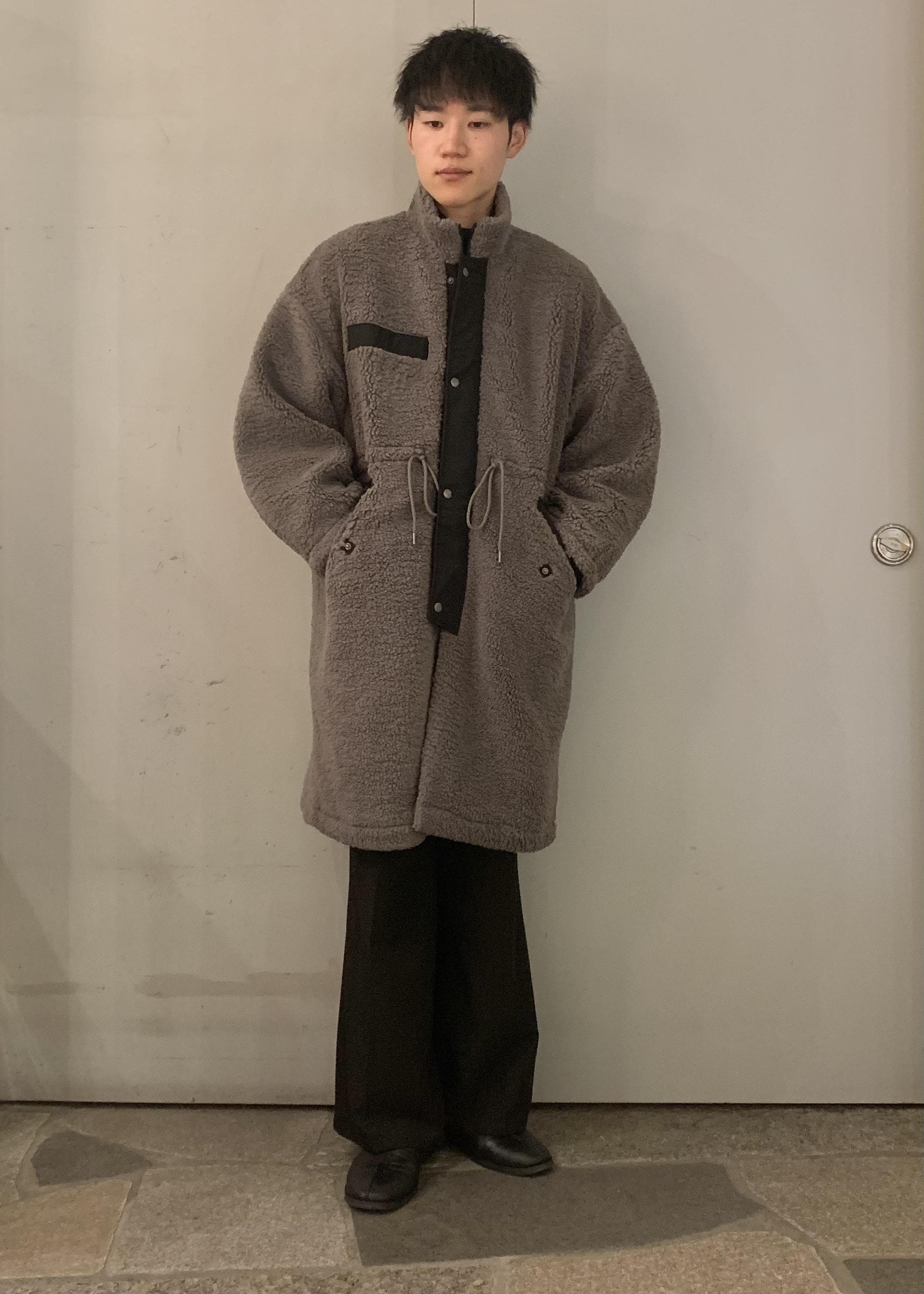 JUNRedのボアモッズコートを使ったコーディネート | Rakuten Fashion