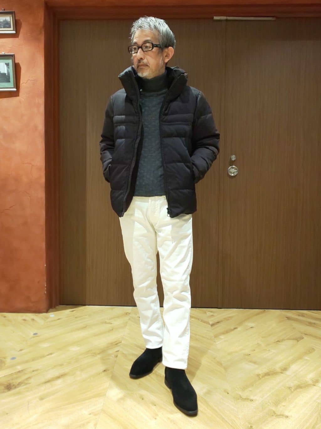 MEN'S BIGIのコマスエード切り替えボリュームネックダウンを使ったコーディネートを紹介します。｜Rakuten Fashion(楽天ファッション／旧楽天ブランドアベニュー)3463291