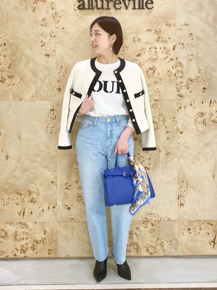allureville | スクエアツイードクルージャケット | Rakuten Fashion