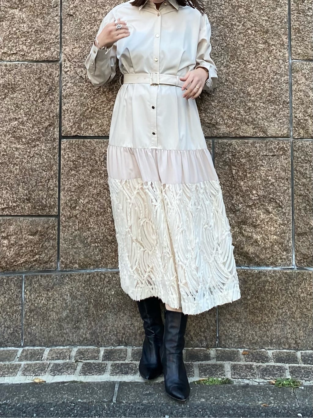 刺繍ヘムシャツワンピース / GRACE CONTINENTAL | GRACE CONTINENTAL