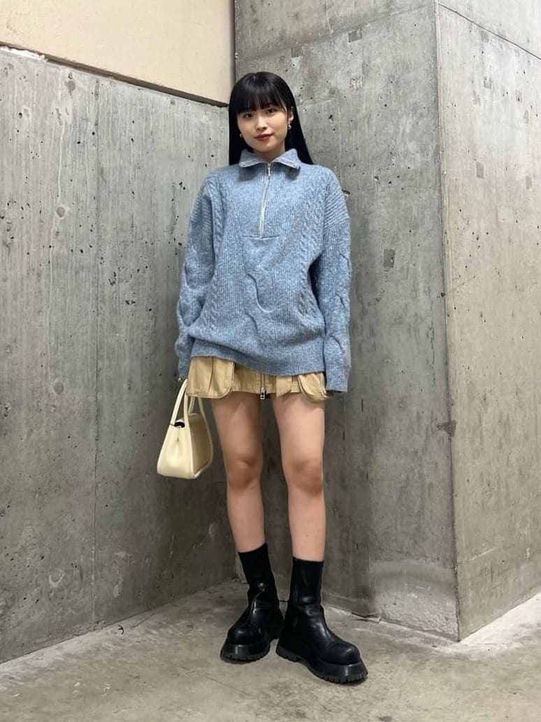 moussyのSTRETCH CHUNKY ブーツを使ったコーディネート | Rakuten 