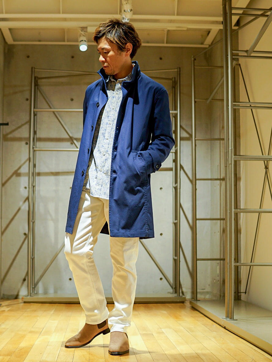 MEN'S BIGIの【COOL MAX】スタンドカラースプリングコートを使ったコーディネートを紹介します。｜Rakuten Fashion(楽天ファッション／旧楽天ブランドアベニュー)3515857