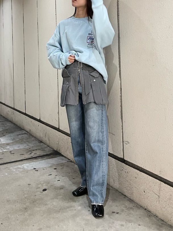 moussyのHW COATED LOOSE STRAIGHTを使ったコーディネート | Rakuten