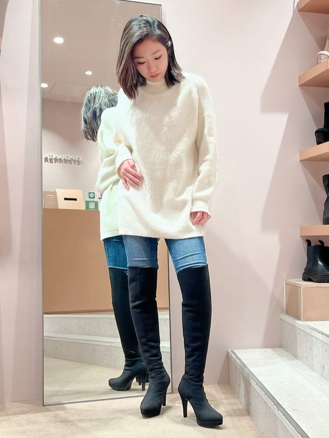 ESPERANZAの◆プラットフォームニーハイロングブーツを使ったコーディネートを紹介します。｜Rakuten Fashion(楽天ファッション／旧楽天ブランドアベニュー)3529644