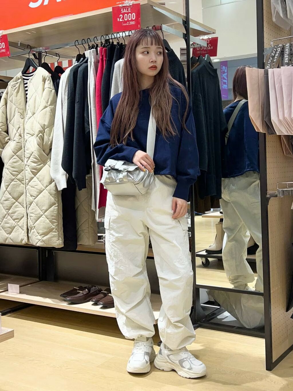 LAKOLEの(W)メッシュボリュームスニーカーを使ったコーディネートを紹介します。｜Rakuten Fashion(楽天ファッション／旧楽天ブランドアベニュー)3540289