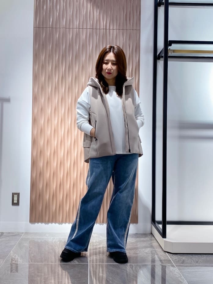 Vinのラインテープ2WAY巾着トートバッグを使ったコーディネートを紹介します。｜Rakuten Fashion(楽天ファッション／旧楽天ブランドアベニュー)3547346