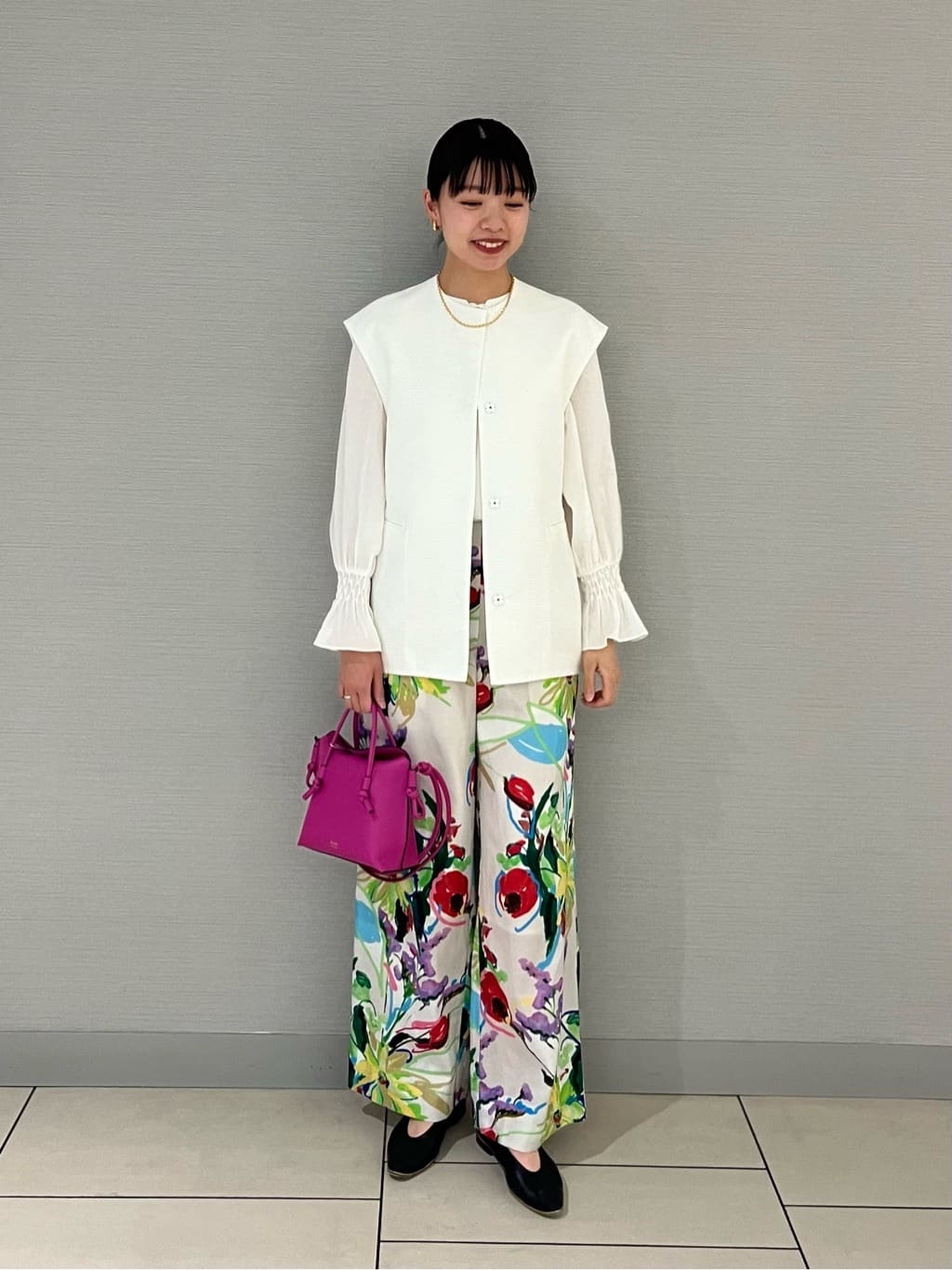 TOMORROWLANDピンドットマトラッセ コクーンジレ