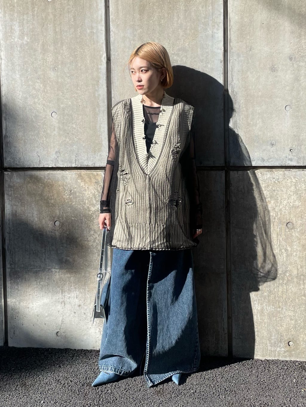 PRANK PROJECTのバックオープンシアートップス / Back Open Sheer Top