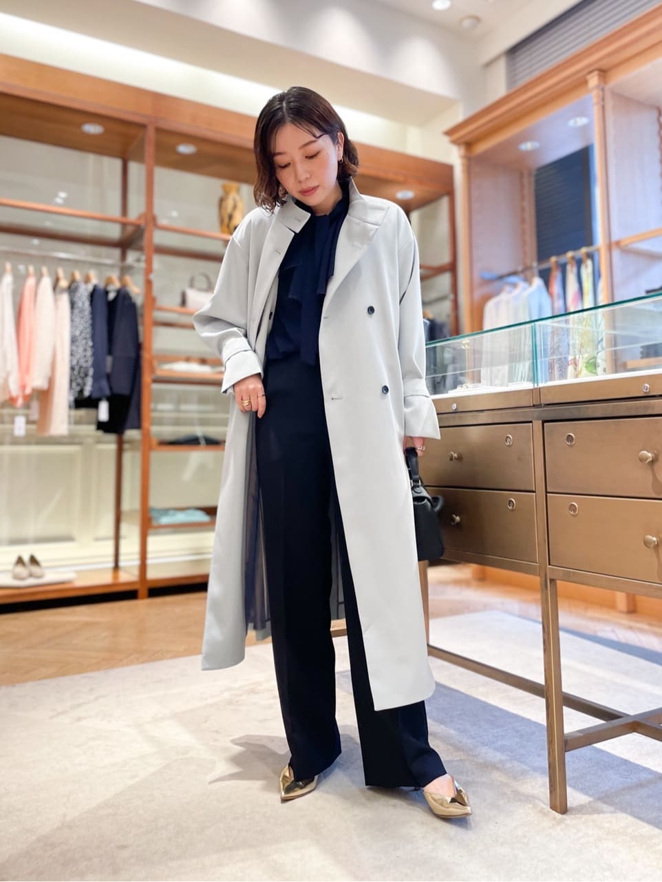 TOMORROWLAND カバートクロススタンドカラーコート