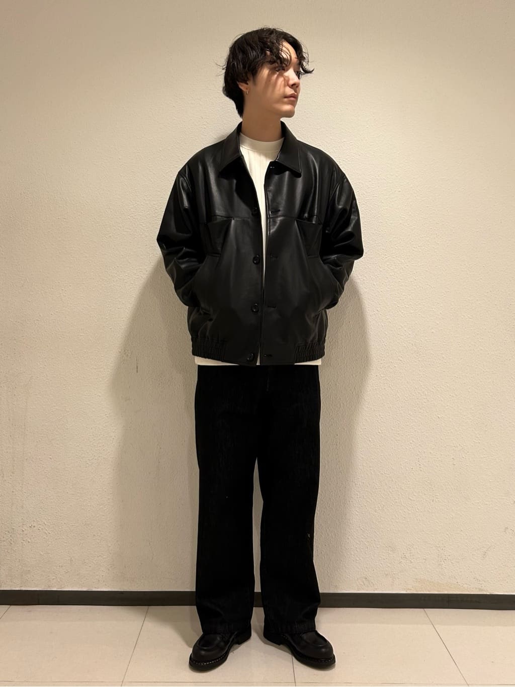 UNITED ARROWS green label relaxingのブークレ ストライプ クルー