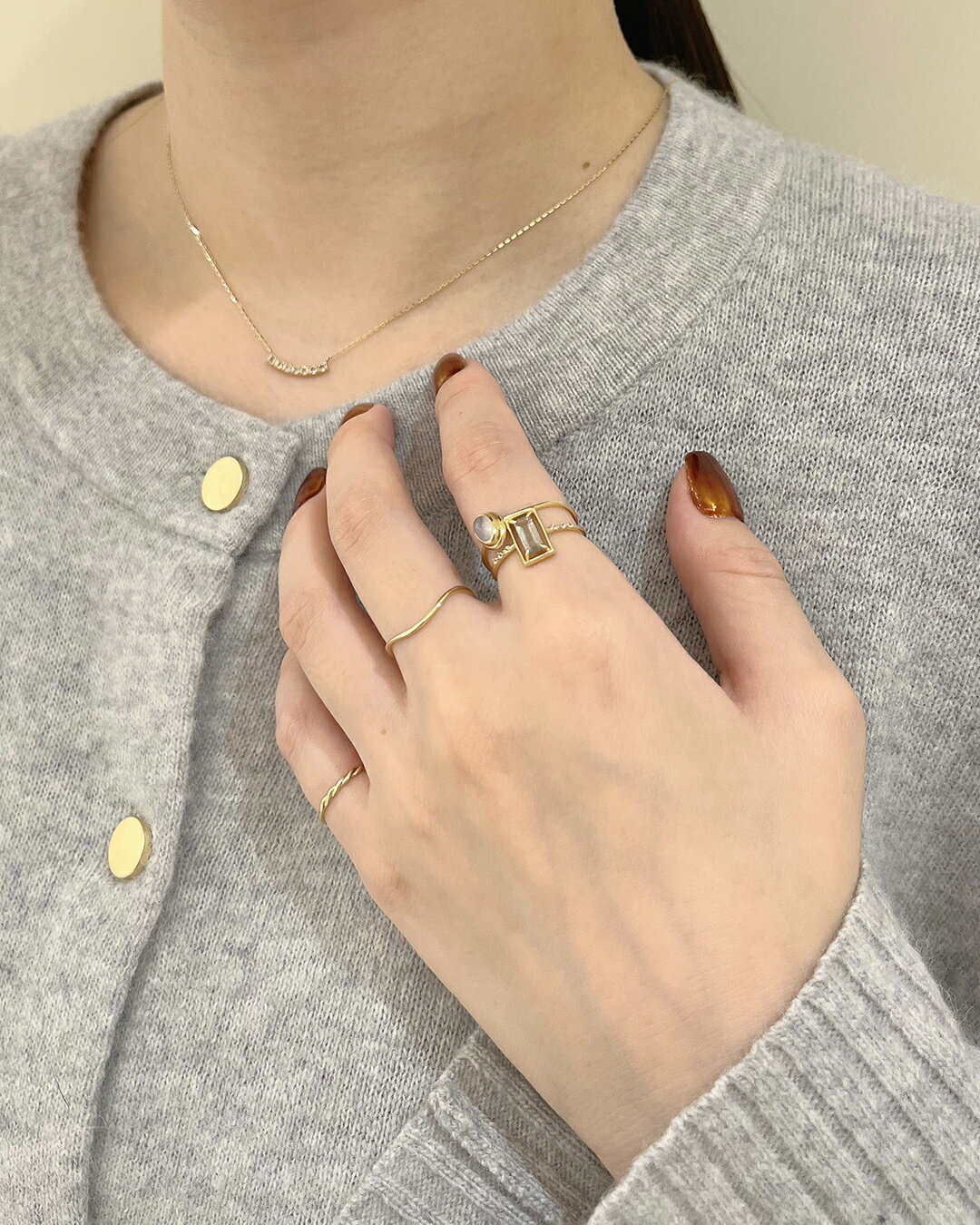 【ete エテ】　[レイヤード] K10YG ツイスト リング 15号 ete | [レイヤード] K10YG ツイスト リング | Rakuten Fashion(楽天