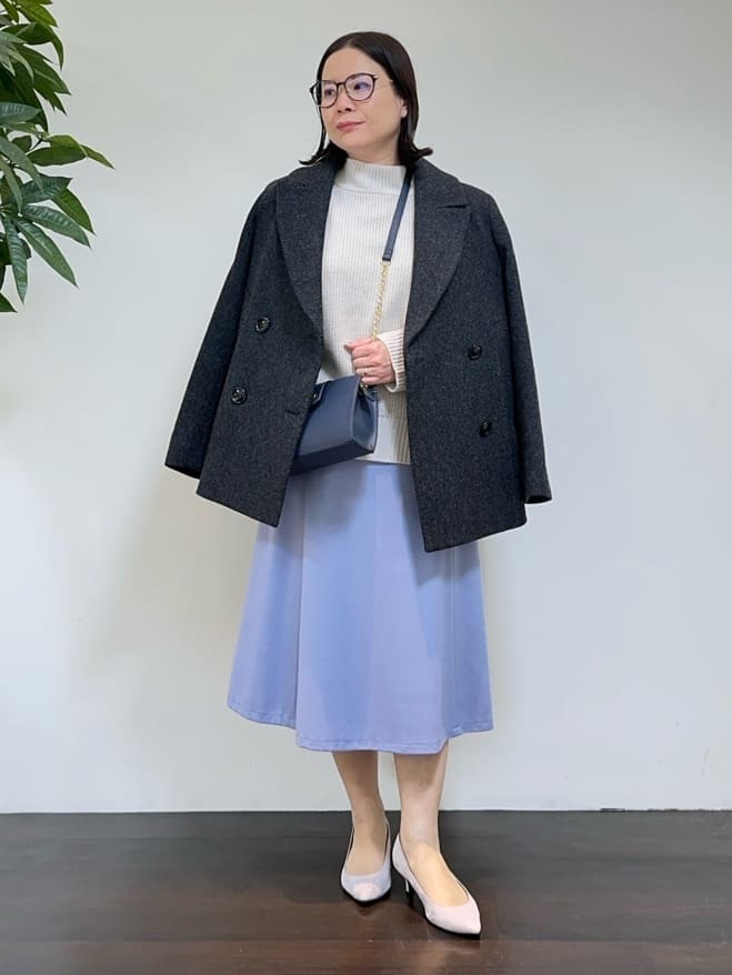 UNTITLEDの【日本製/セットアップ可能】バルキーヘリンボン ショートピーコートを使ったコーディネートを紹介します。｜Rakuten Fashion(楽天ファッション／旧楽天ブランドアベニュー)3584543