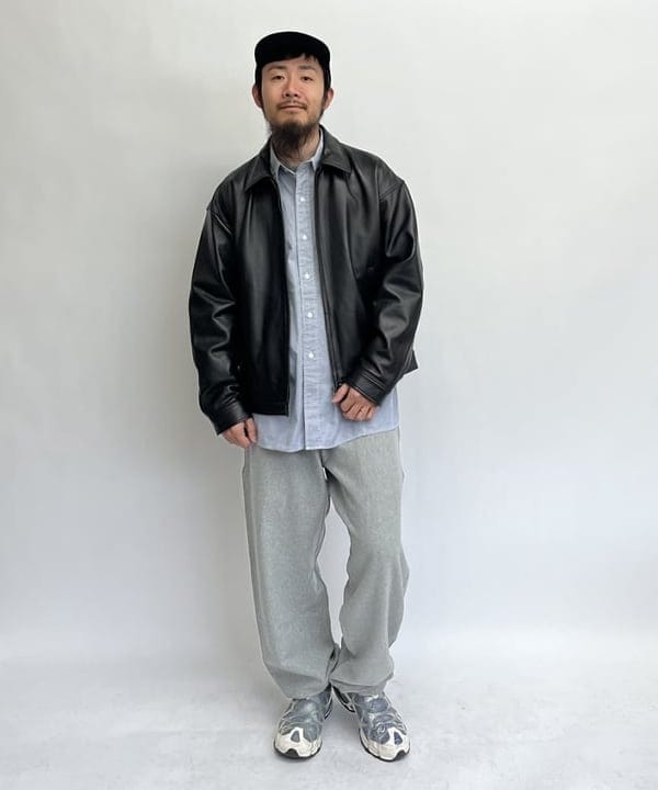 BEAMS MENのBEAMS / レザー ジップブルゾン 24SS レザーブルゾン 春アウターを使ったコーディネート | Rakuten  Fashion(楽天ファッション／旧楽天ブランドアベニュー)3602986