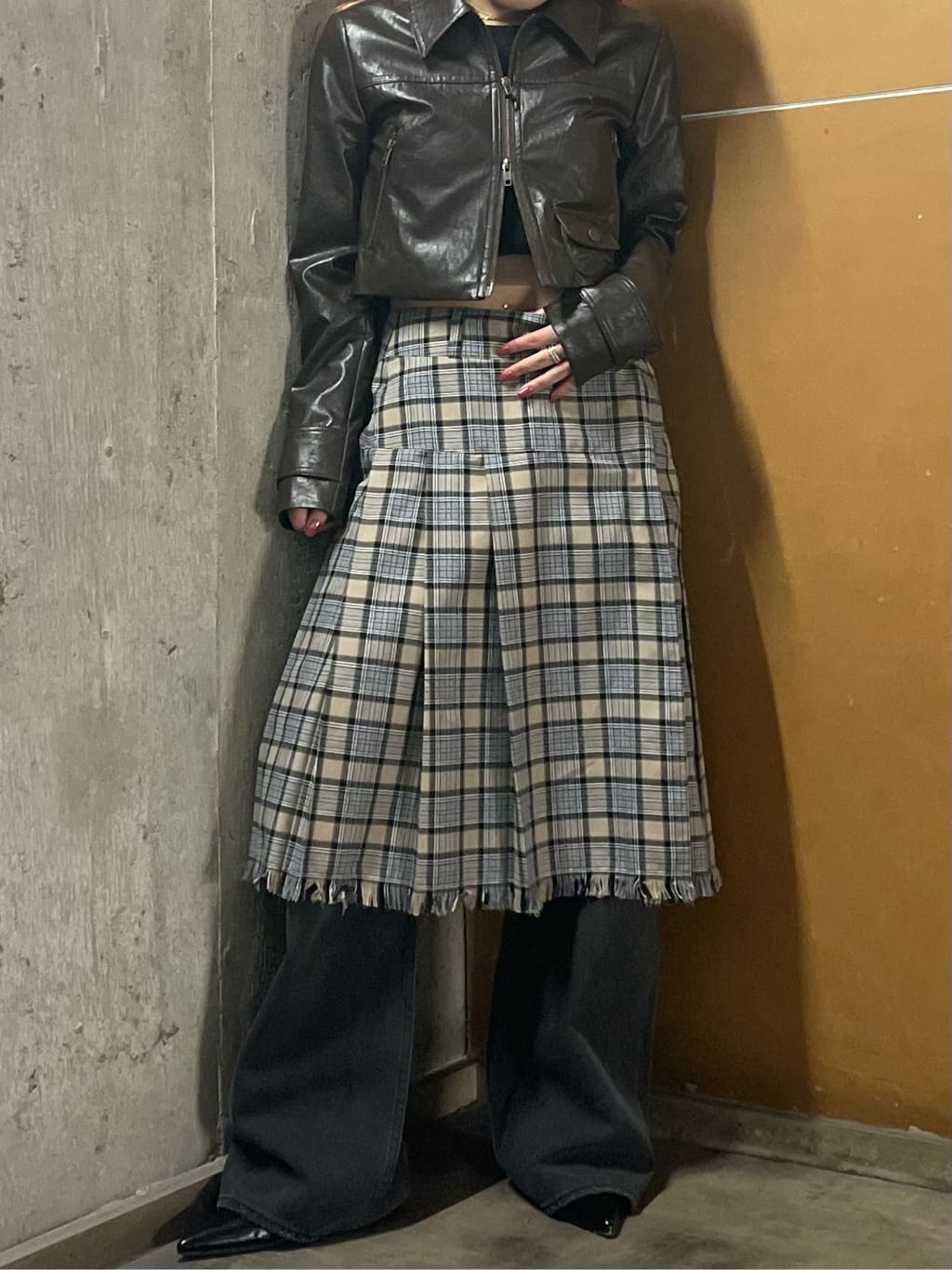 SLYのPLAID WRAP スカートを使ったコーディネート | Rakuten Fashion