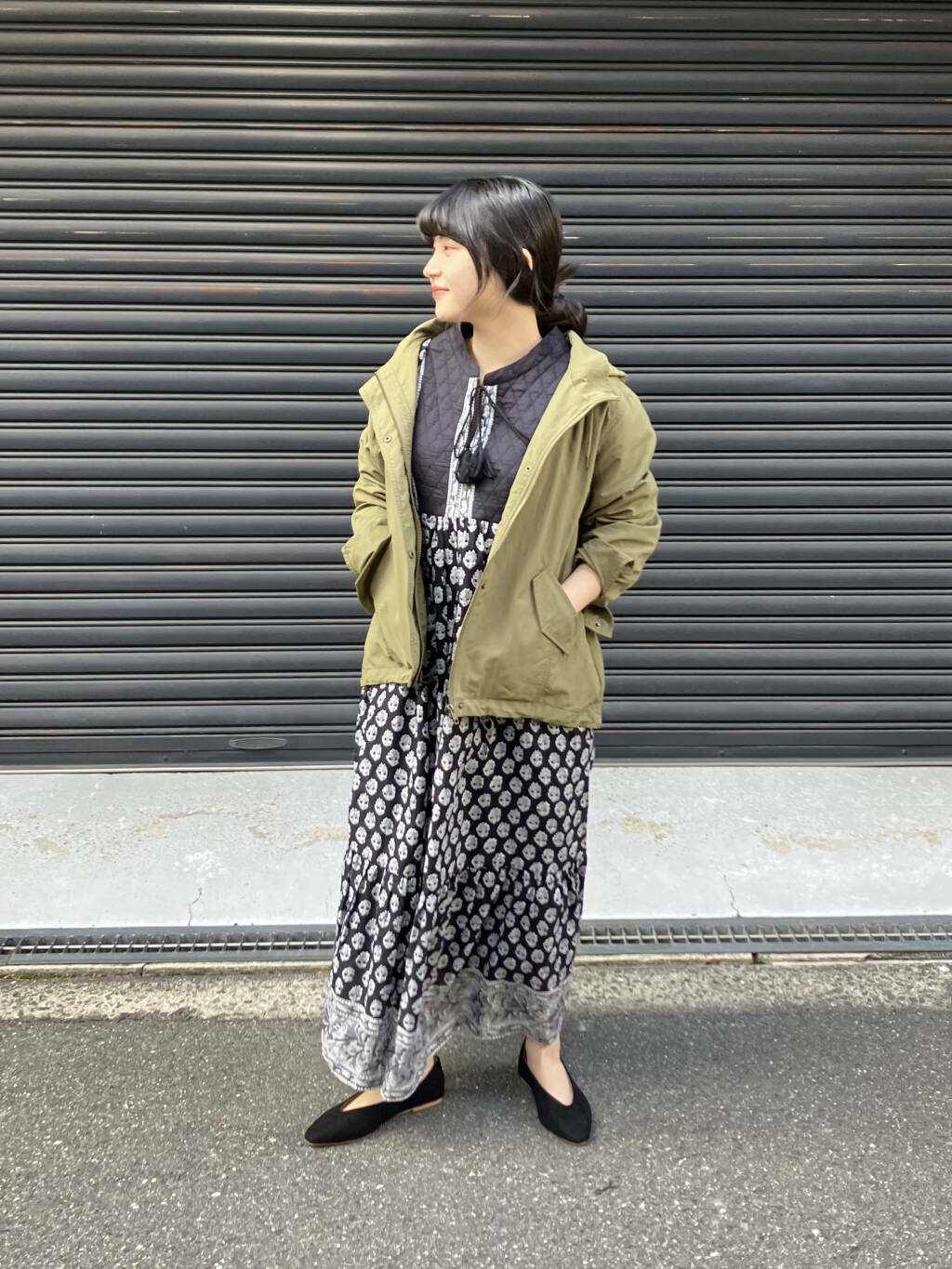 Sonny LabelのMIXプリントオリエンタルコットンワンピースを使ったコーディネートを紹介します。｜Rakuten Fashion(楽天ファッション／旧楽天ブランドアベニュー)3610771