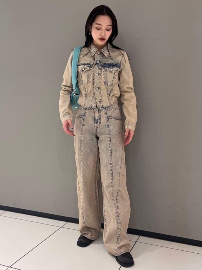 MOUSSY マウジー CURVED LINE CHEMICAL BAGGY 0 MOUSSY | CURVED LINE CHEMICAL BAGGY (ワイド ) |SHEL'TTER