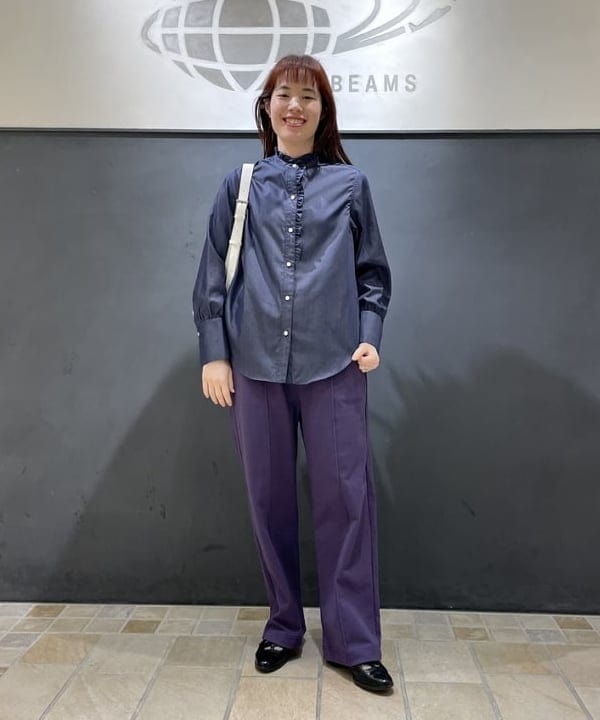Demi-Luxe BEAMSの【7/25新規値下げ】AK+1 / フリル ダンガリーシャツ 