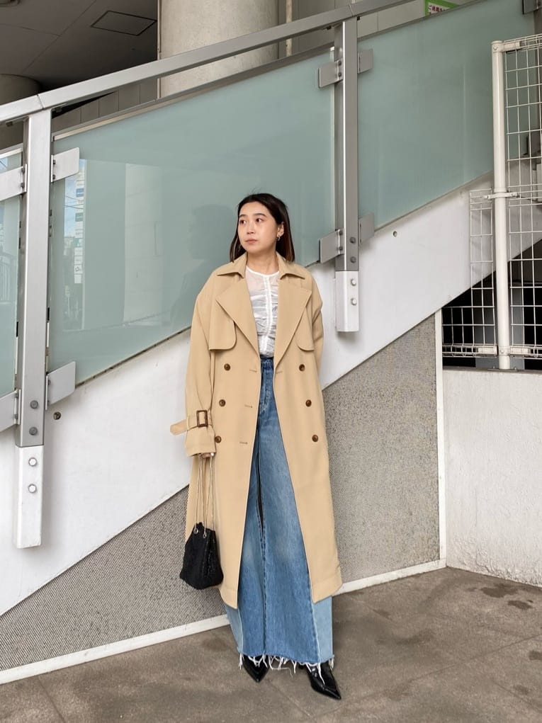 マウジー MOUSSY DRAPE トレンチコート （NVY） - ファッション通販 
