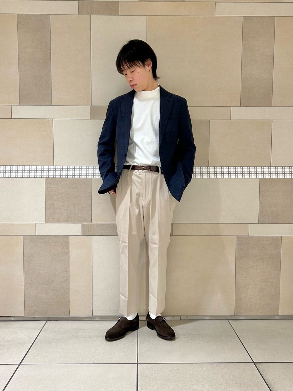 UNITED ARROWS green label relaxingのコットン リネン ブークレ 2B RG