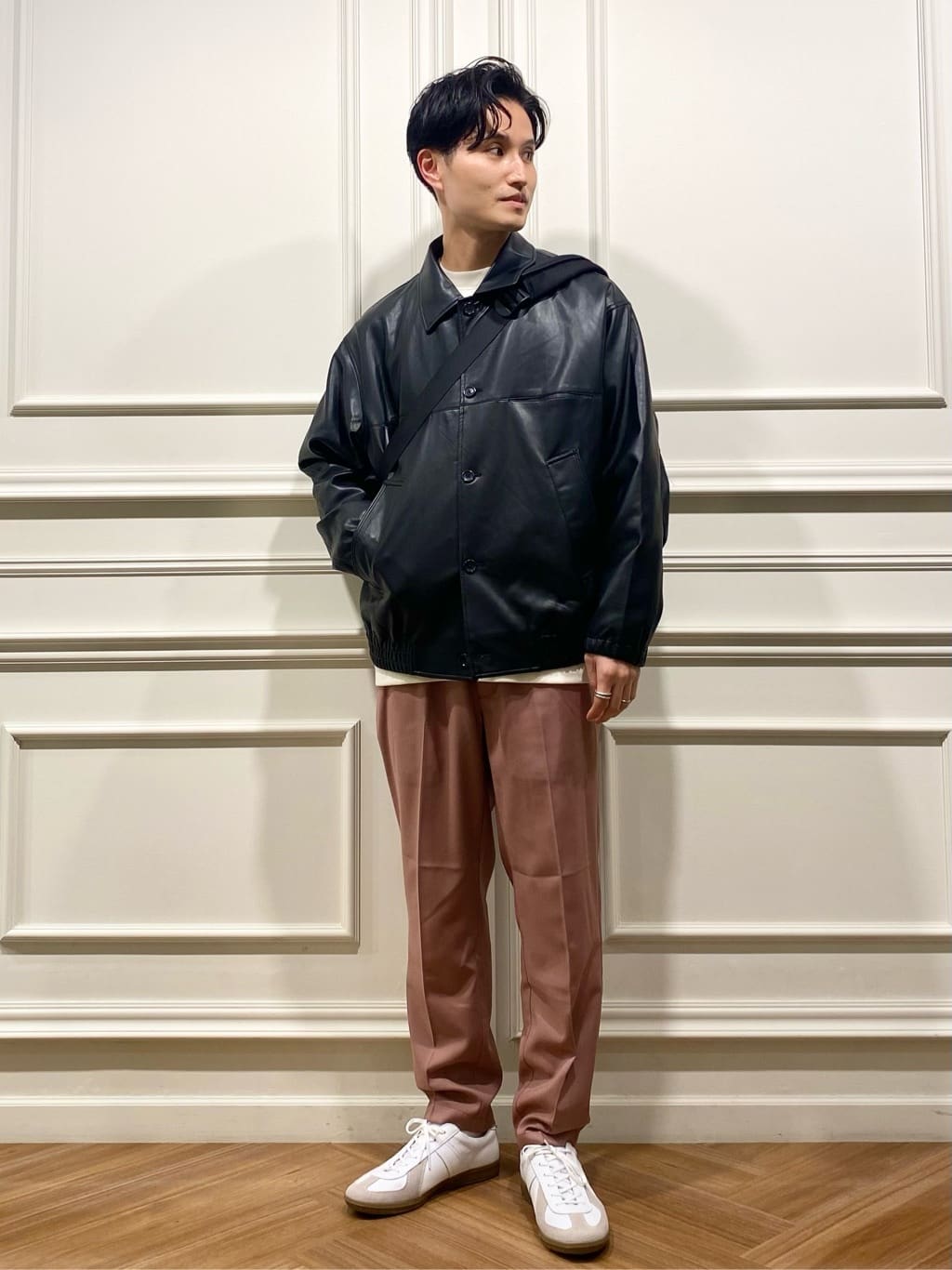 UNITED ARROWS green label relaxingのブークレ ストライプ クルー