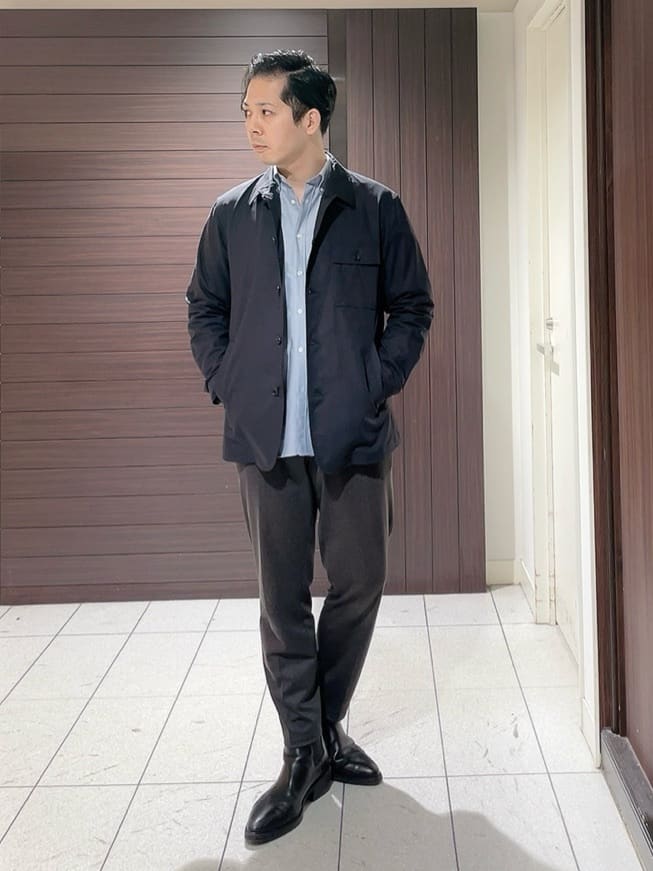TAKEO KIKUCHIの【軽羽織】ストレッチ シャツジャケットを使ったコーディネートを紹介します。｜Rakuten Fashion(楽天ファッション／旧楽天ブランドアベニュー)3650838