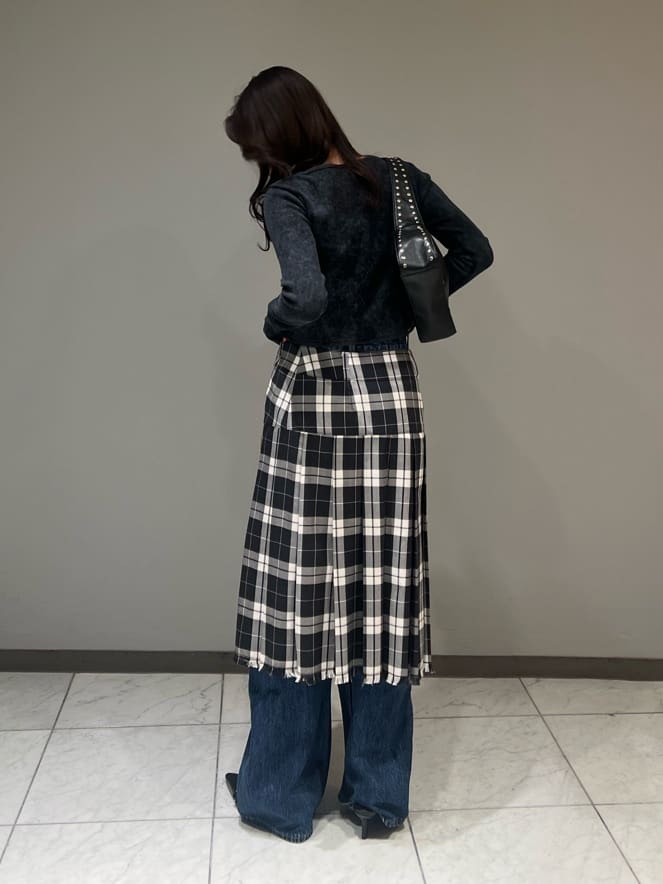 SLYのPLAID WRAP スカートを使ったコーディネート | Rakuten Fashion