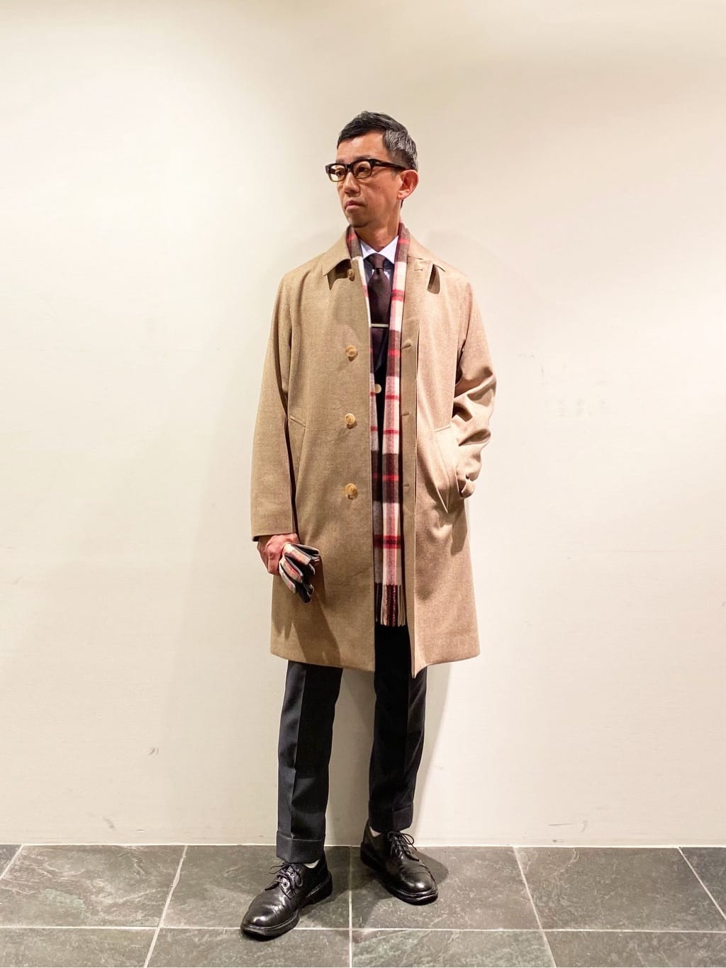【超希少XLサイズ】Macintosh LONDON ステンカラーコート 比翼 MACKINTOSH LONDON | 【DUNFORD】【Loro Piana Fabric】ウールツイル