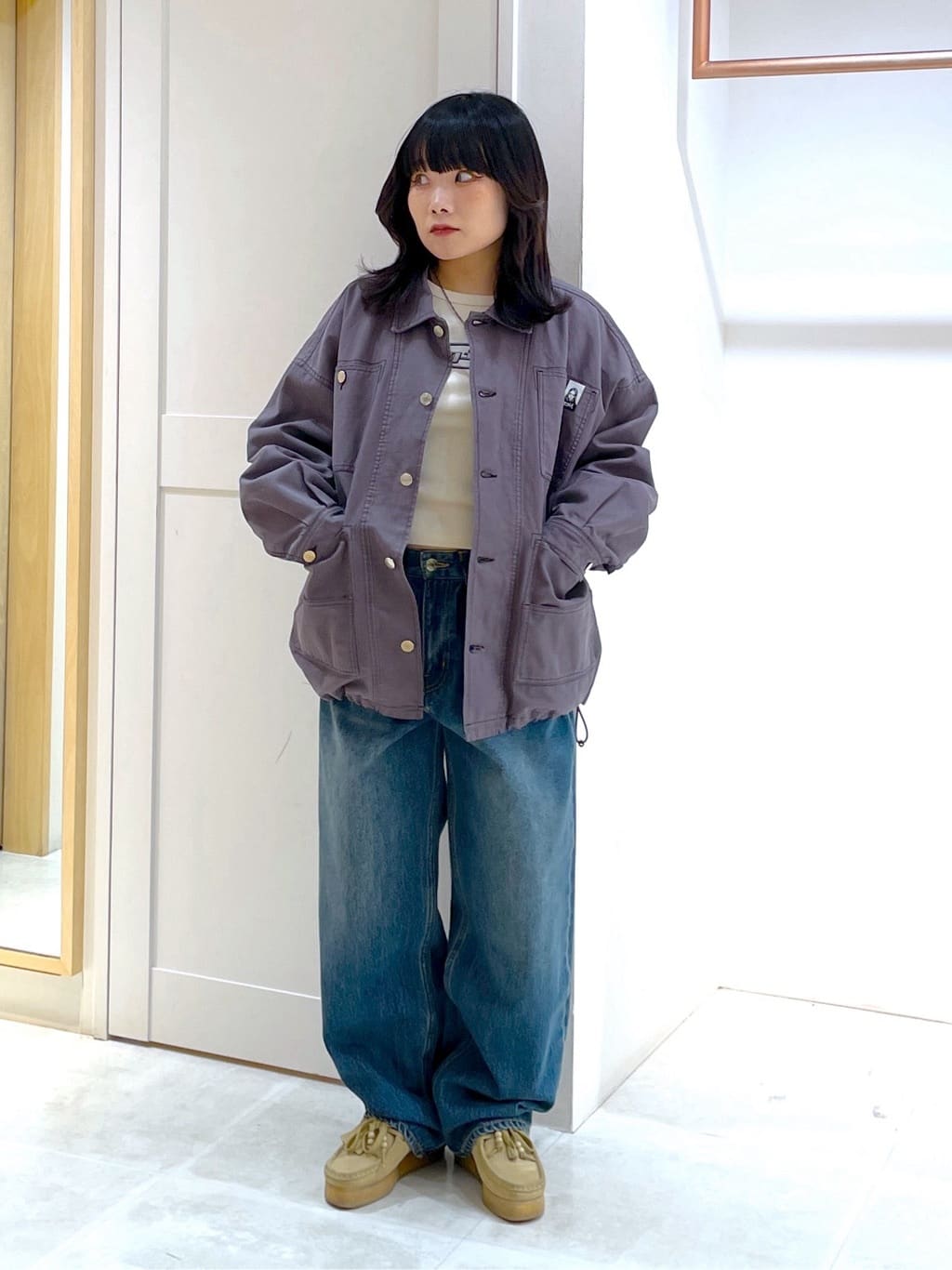 X-girlのFACE WIDE TAPERED PANTS パンツ X-girlを使ったコーディネートを紹介します。｜Rakuten Fashion(楽天ファッション／旧楽天ブランドアベニュー)3671373
