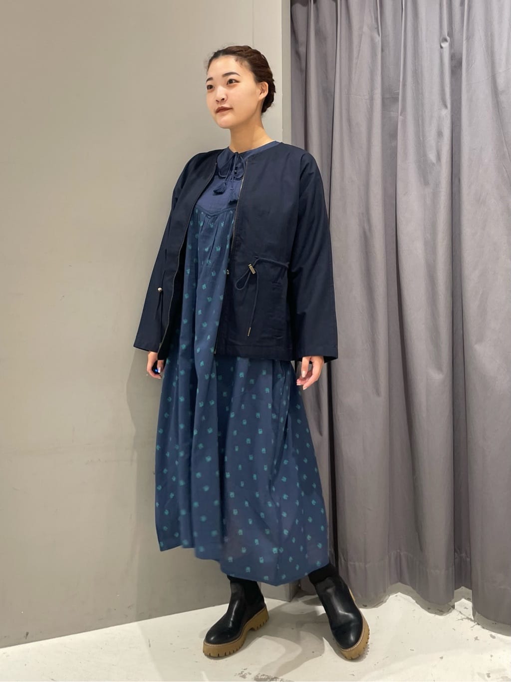 CRAFT STANDARD BOUTIQUEのコットンギャバジンノーカラーZIPブルゾンを使ったコーディネートを紹介します。｜Rakuten Fashion(楽天ファッション／旧楽天ブランドアベニュー)3693736