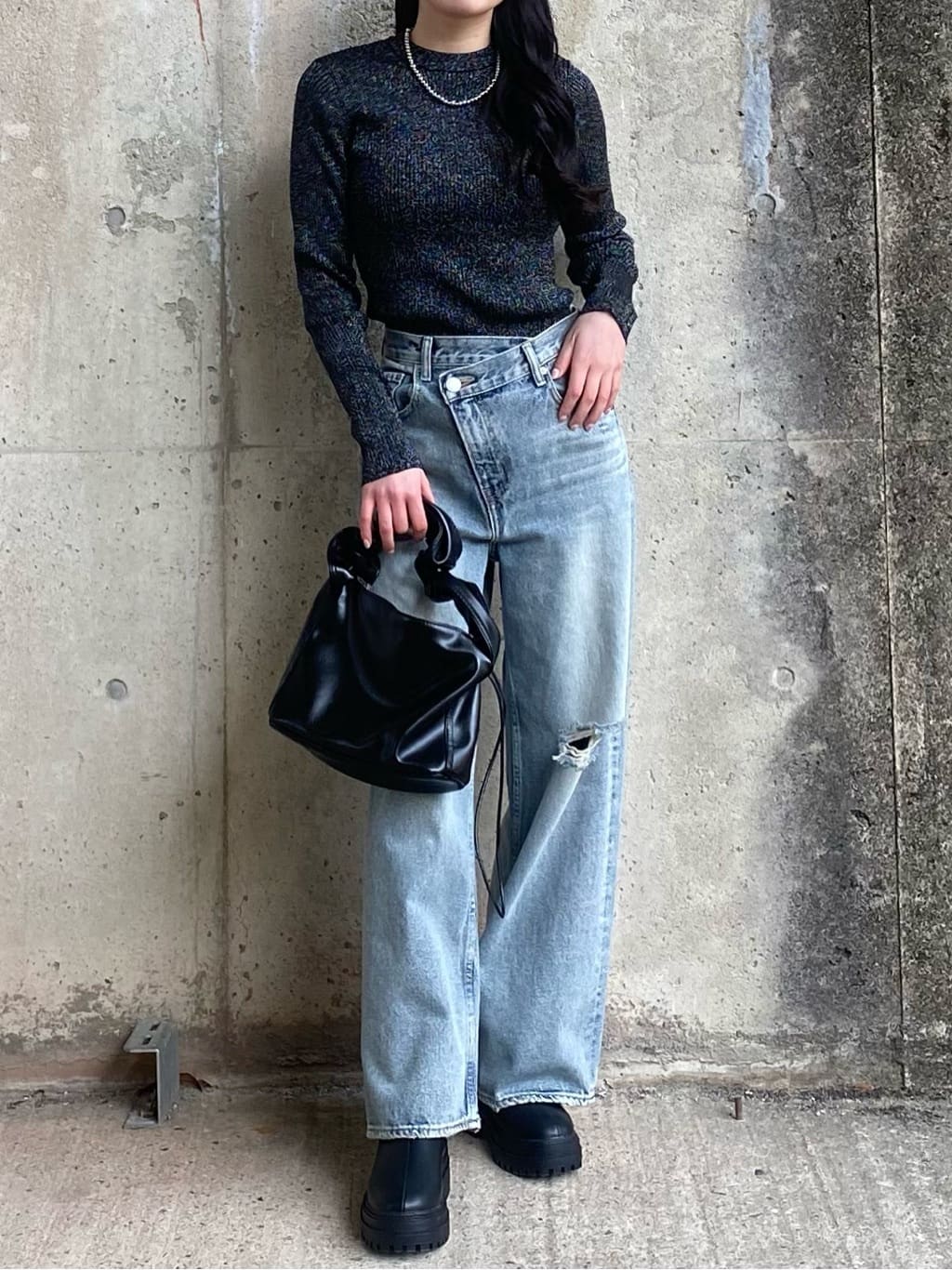 AZUL by moussyのAZUL DENIM ダメージラップデニムを使った