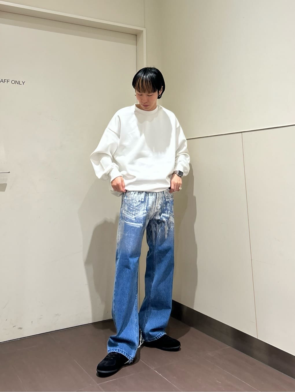 tk.TAKEO KIKUCHIのGERMAN TRAINER 別注レザースニーカーを使ったコーディネートを紹介します。｜Rakuten Fashion(楽天ファッション／旧楽天ブランドアベニュー)3735229
