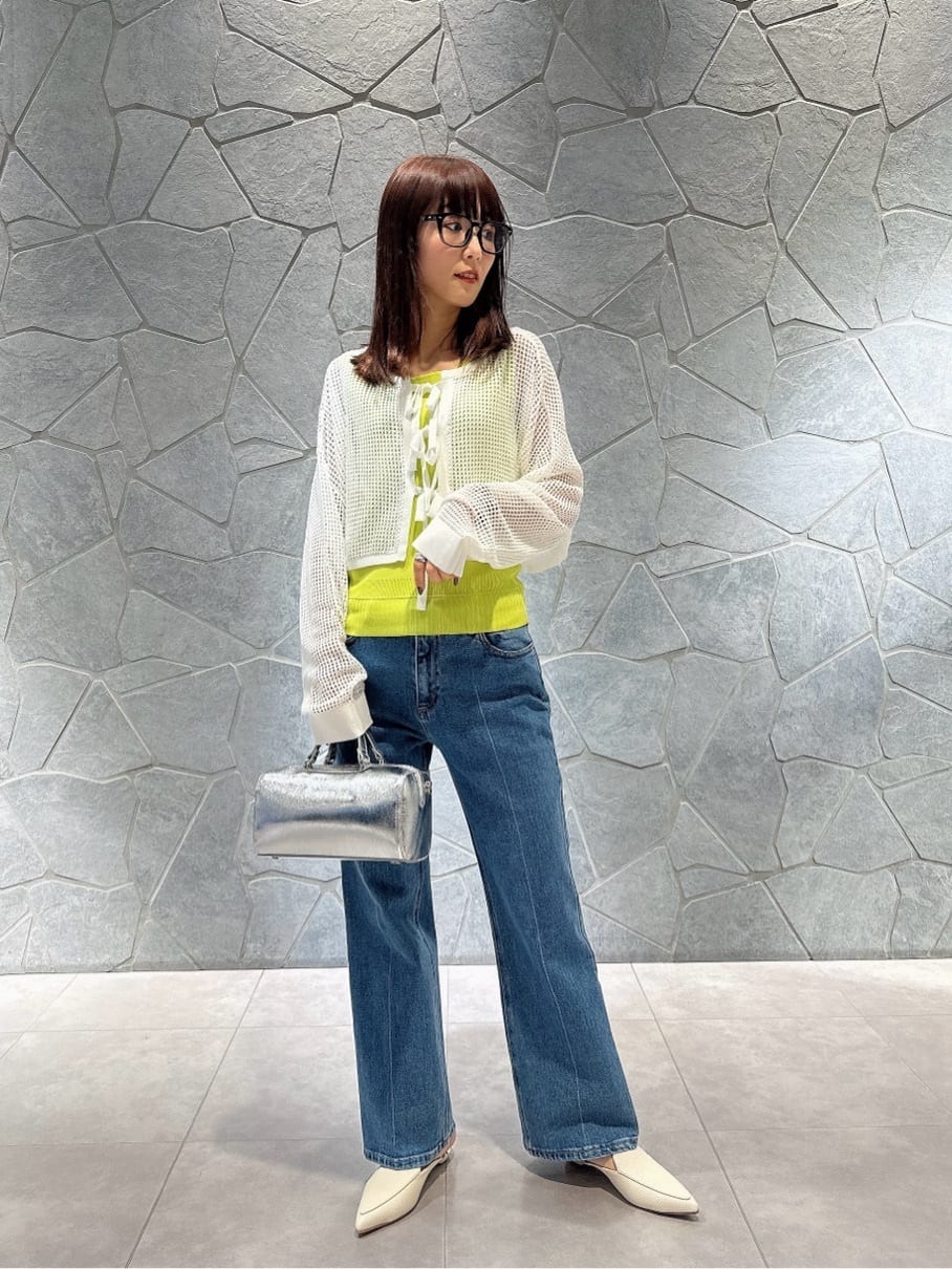 Vinの2wayリボンメッシュニットを使ったコーディネートを紹介します。｜Rakuten Fashion(楽天ファッション／旧楽天ブランドアベニュー)3749944