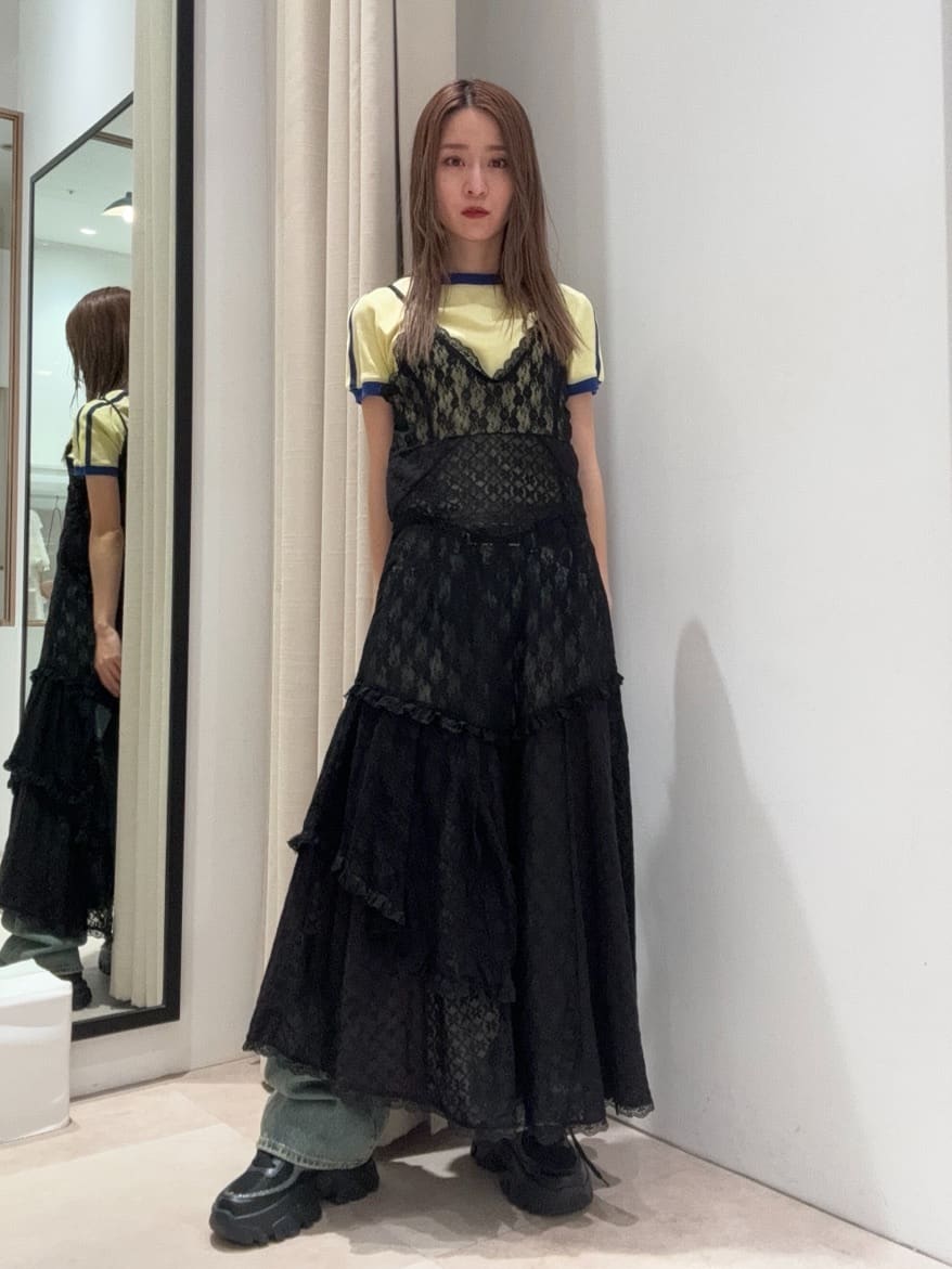 SLYのLINGER NECK LINE COMPACT Tシャツを使ったコーディネート 