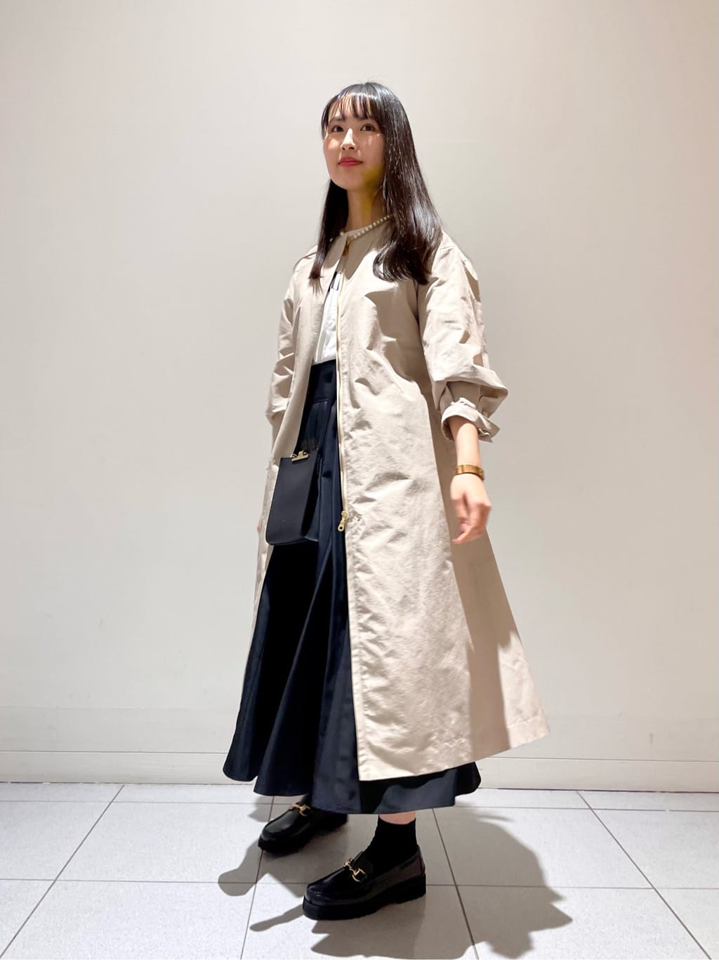 allureville | グログランフロントジップノーカラーコート | Rakuten