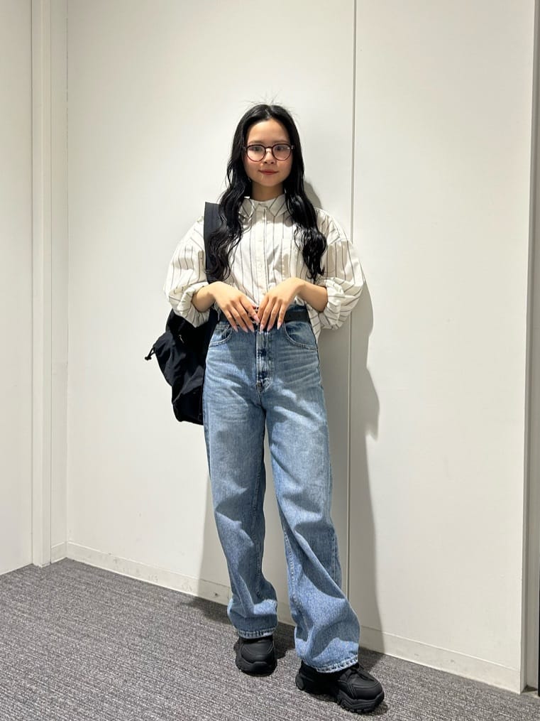 AZUL by moussyのAZUL DENIM/ハイウエストワイドデニムを使った