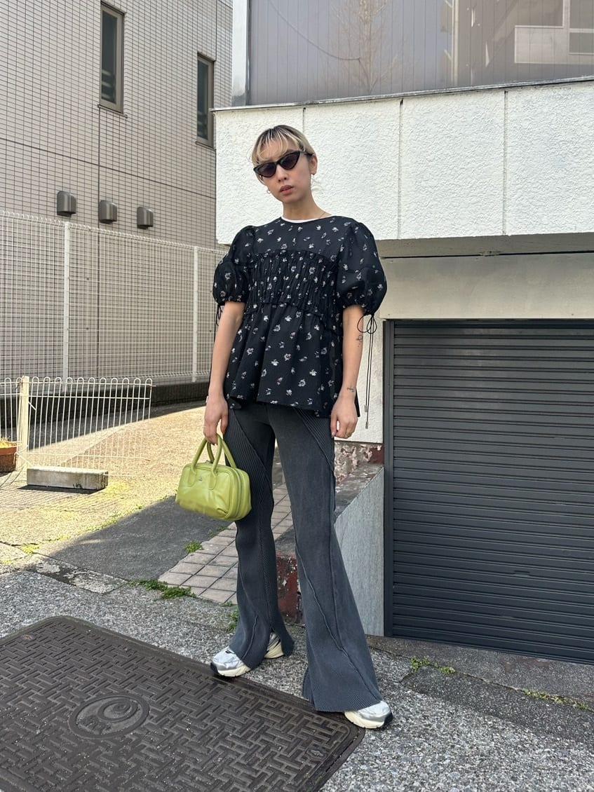 メゾンスペシャル/Jacquard 2way Puff Sleeve Tops MAISON SPECIAL(メゾンスペシャル)｜Flower Jacquard 2way Puff
