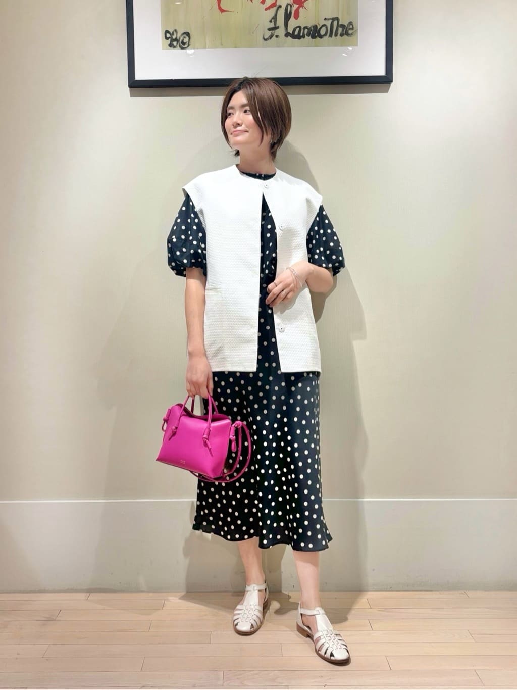 TOMORROWLAND | ピンドットマトラッセ コクーンジレ | Rakuten Fashion