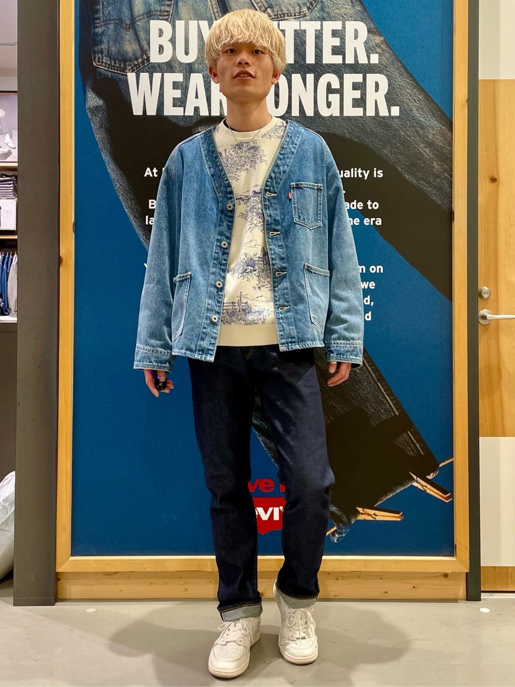 セール levis インディゴカーディガン