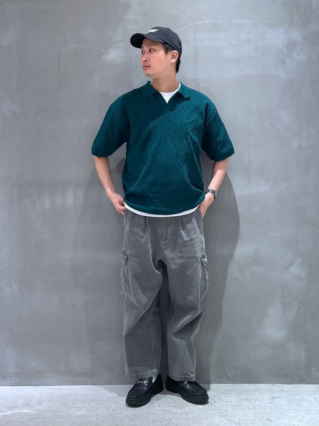 LAKOLEのスキッパージャガードニットシャツを使ったコーディネートを紹介します。｜Rakuten Fashion(楽天ファッション／旧楽天ブランドアベニュー)3800204
