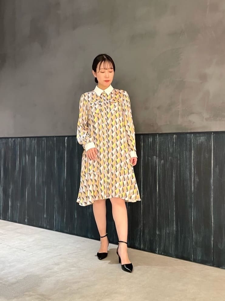 GRACE CONTINENTALのキカプリントミニワンピースを使った 