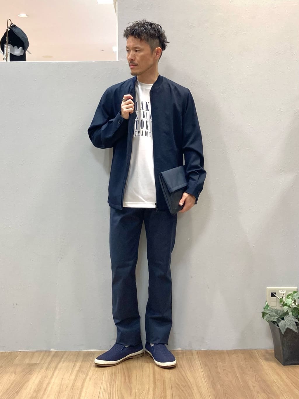 TAKEO KIKUCHI【軽羽織】カルゼ リブ ブルゾン 多機能/軽羽織】リネンライクカルゼ リブブルゾン（ブルゾン