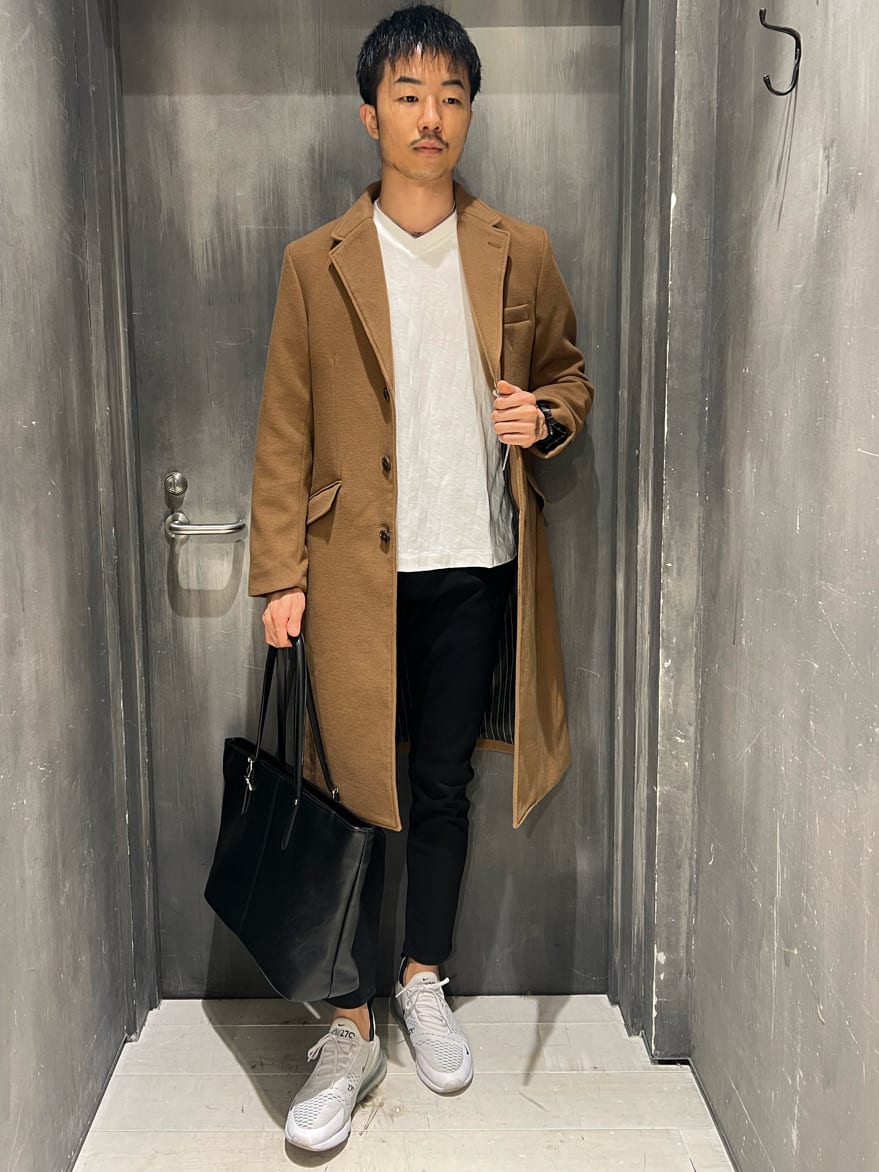 MEN'S BIGIの中空糸メルトンチェスターコートを使ったコーディネートを紹介します。｜Rakuten Fashion(楽天ファッション／旧楽天ブランドアベニュー)3826953