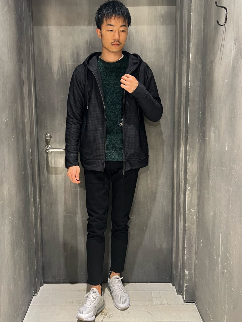 MEN'S BIGIのクルーネックモールニットを使ったコーディネートを紹介します。｜Rakuten Fashion(楽天ファッション／旧楽天ブランドアベニュー)3826932