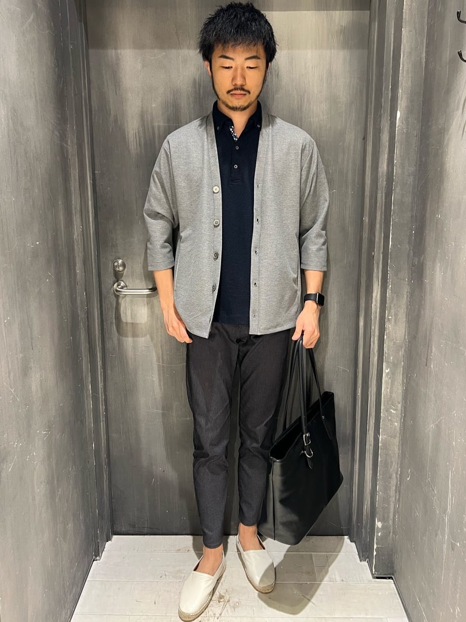 MEN'S BIGIのサーフニット7分袖カーディガンを使ったコーディネートを紹介します。｜Rakuten Fashion(楽天ファッション／旧楽天ブランドアベニュー)3827289