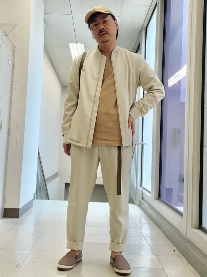 TAKEO KIKUCHIの【軽羽織】カルゼ リブ ブルゾンを使った 