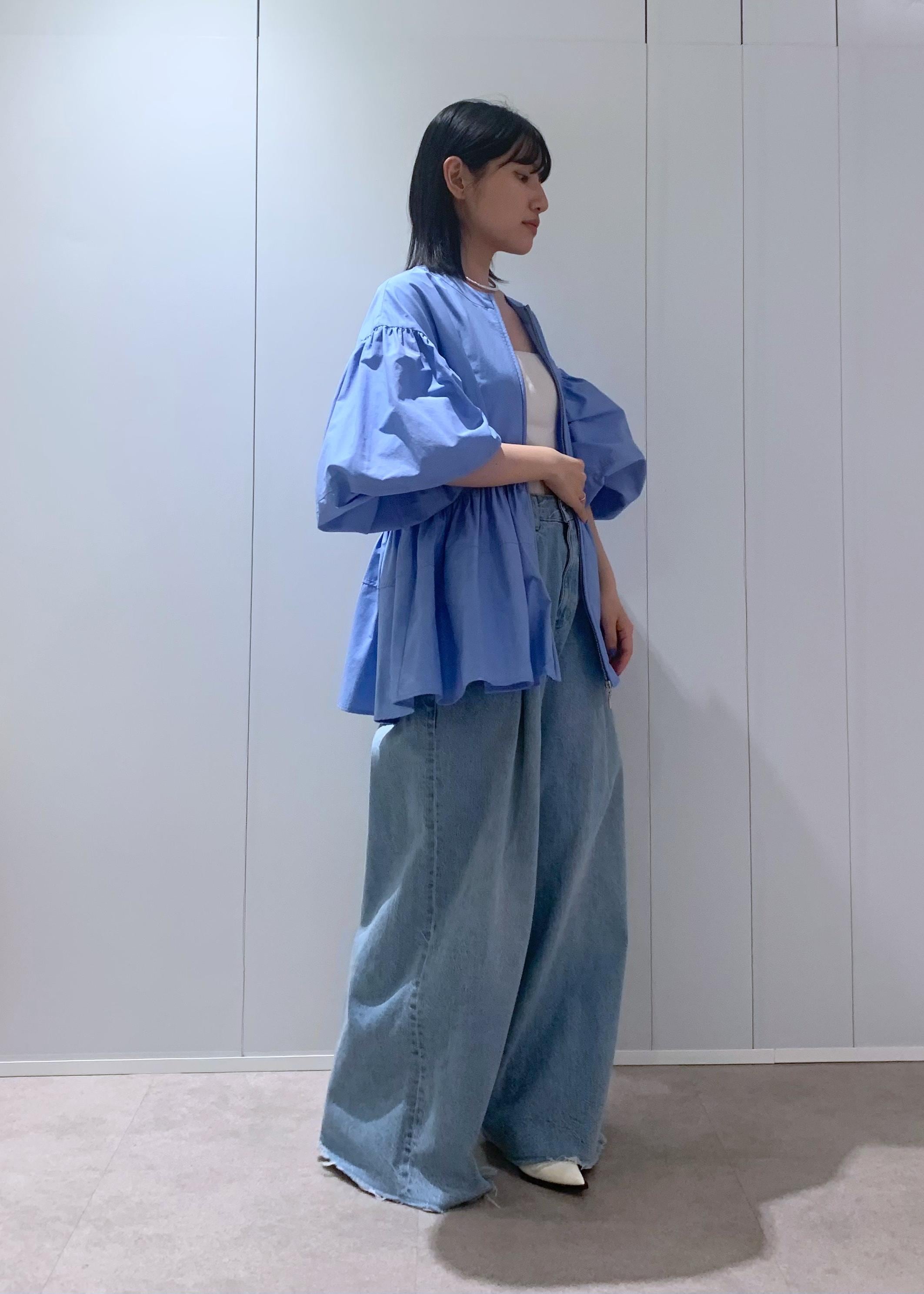 ペプラムジップブラウスアダムエロペ