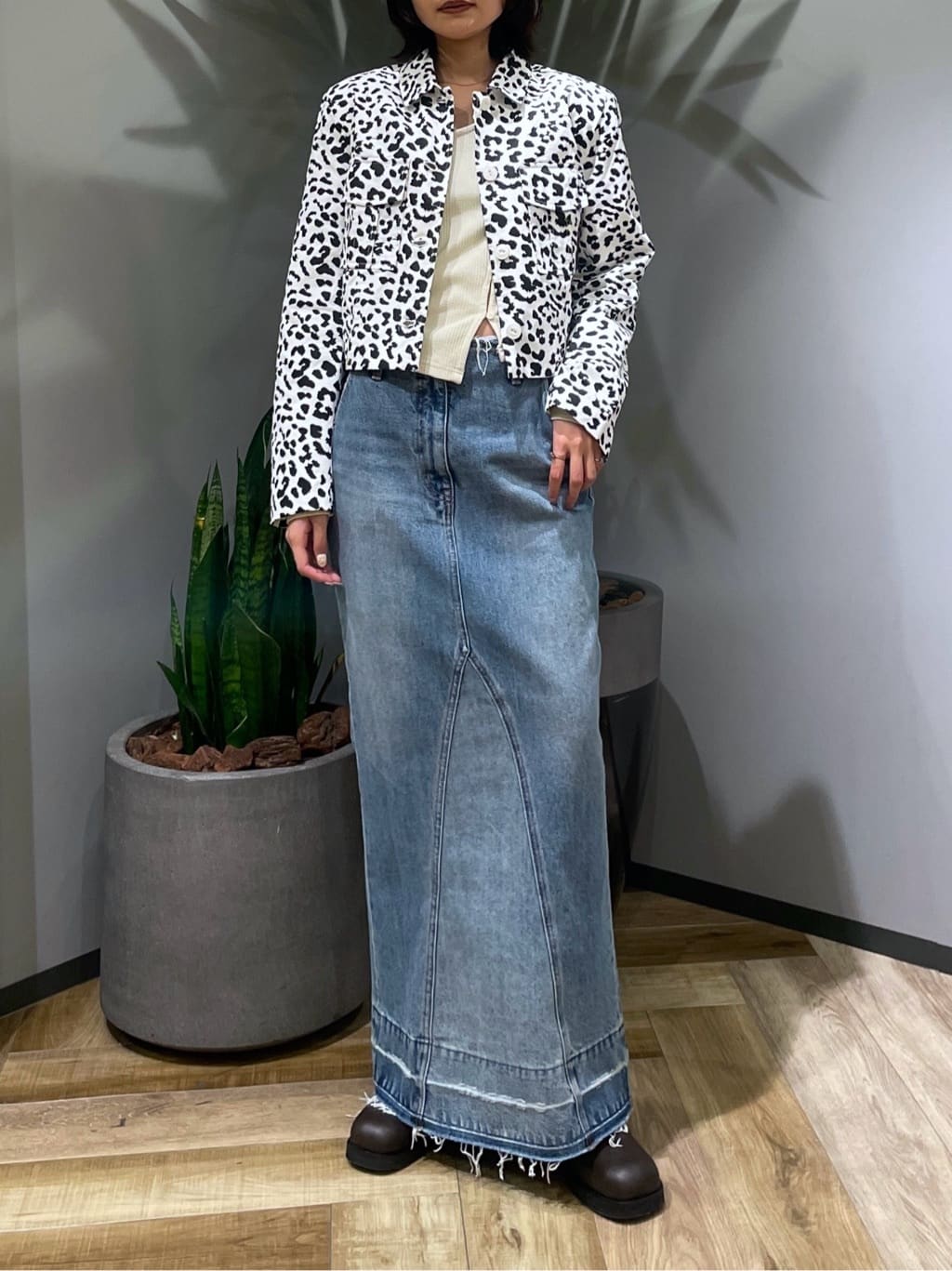 MOUSSY ／ MERMAID DENIM LONG SKIRT