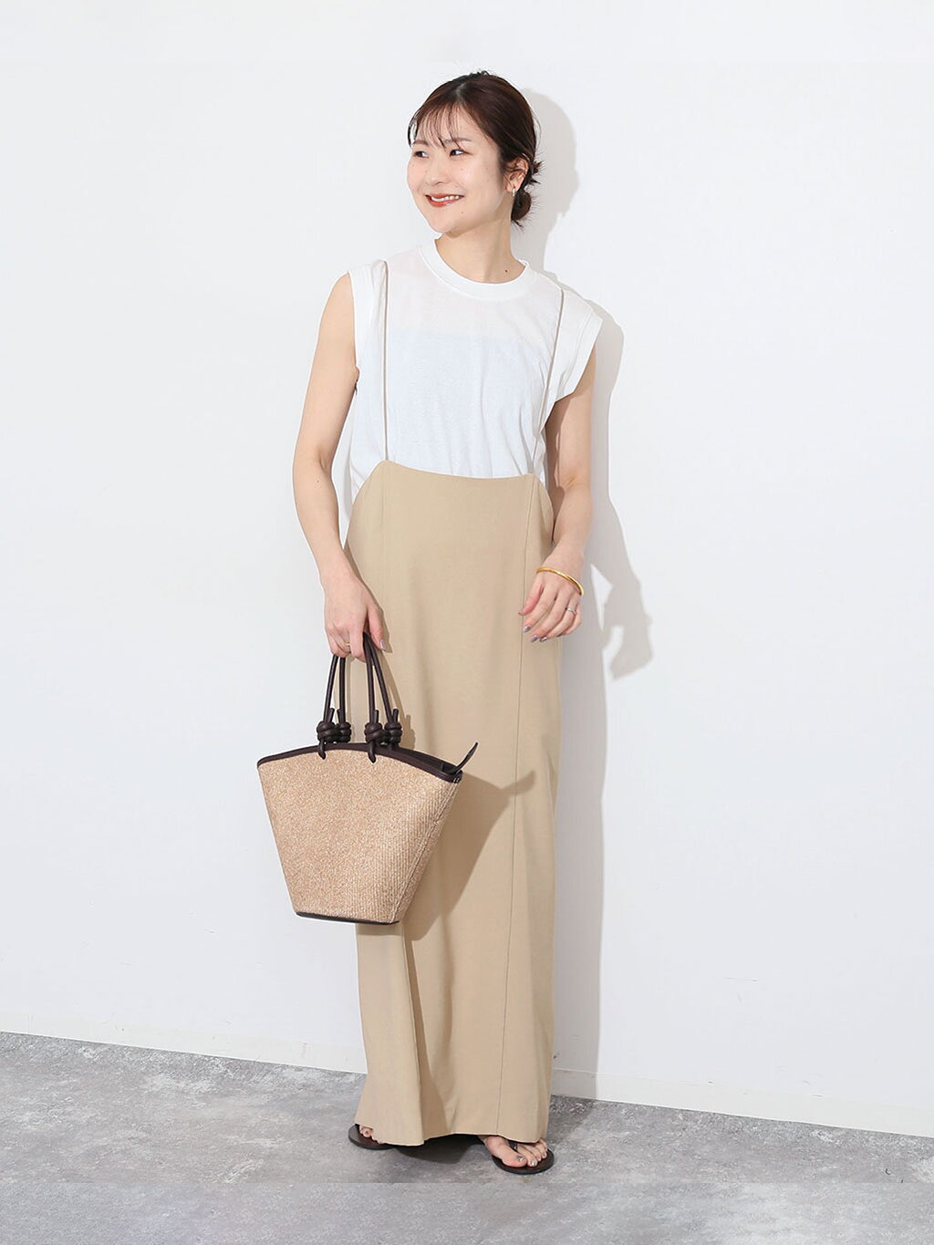 SLOBE IENAの《2枚セット》アイラインキャミワンピース*ノースリーブ 