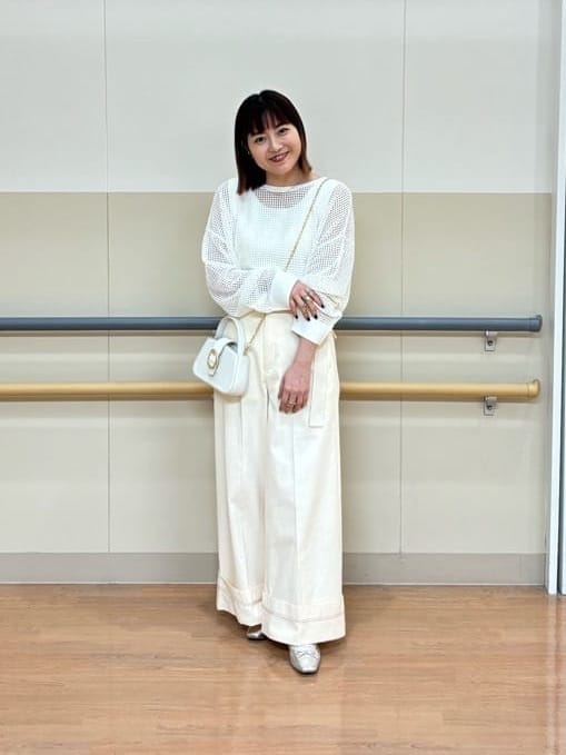 Vinの2wayリボンメッシュニットを使ったコーディネートを紹介します。｜Rakuten Fashion(楽天ファッション／旧楽天ブランドアベニュー)3862151