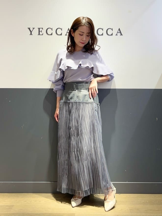 YECCA VECCA | シアープリーツMIXスカート | Rakuten Fashion(楽天